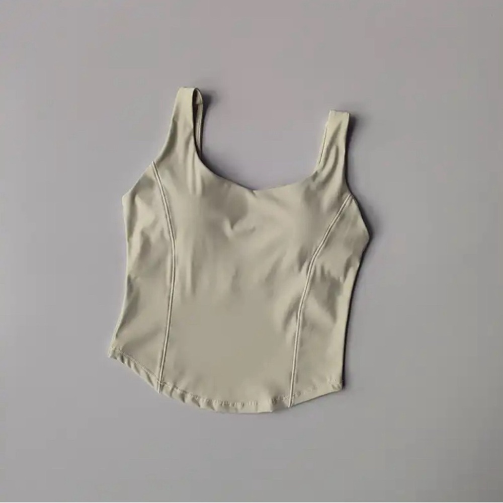 🌿 Ivory Gym Tank